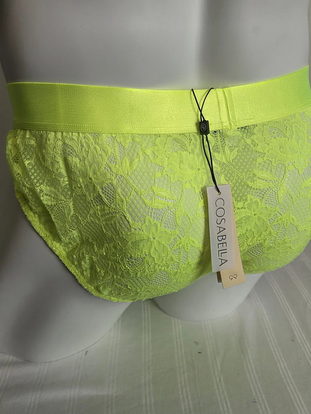 Men's Neon Yellow Lace Sport Brief